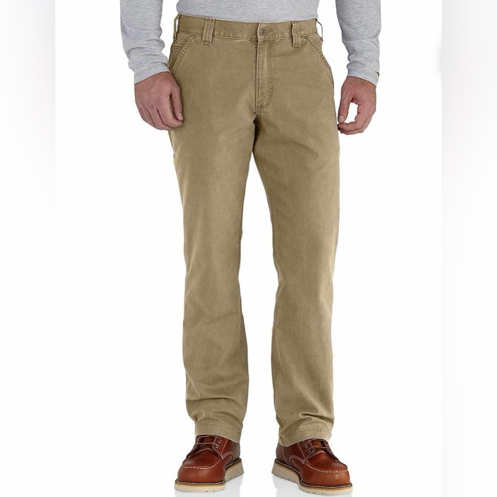Carhartt Men's Rugged Flex Relaxed Fit Canvas Work Pants Dark Khaki 38X30 102291